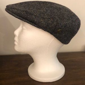 Voboom Classic Headwear Flat Cap, 59 cm (7 1/4 - 7 3/8), black/grey